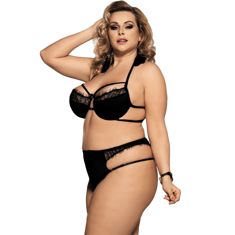 Lencería Babydoll Encaje Negro — Tallas Grandes M a 6XL