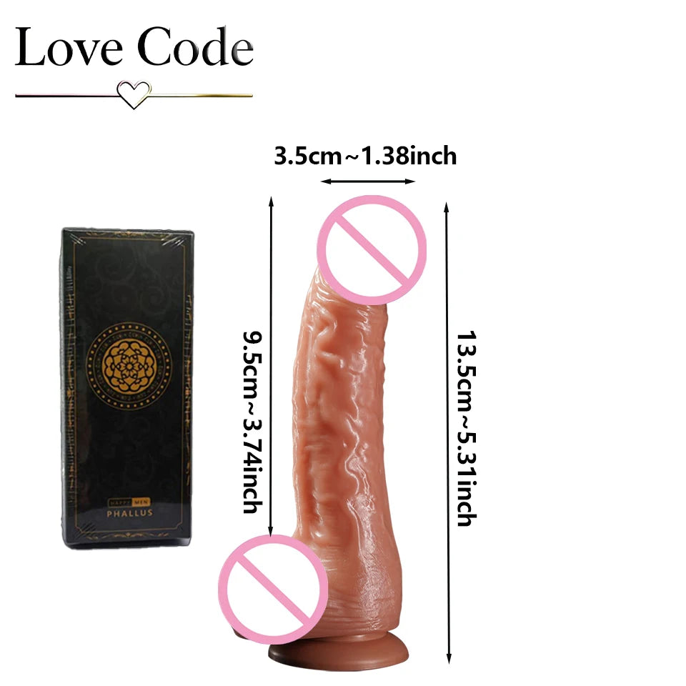 Dildo Realista con Ventosa — 4 Tallas Disponibles