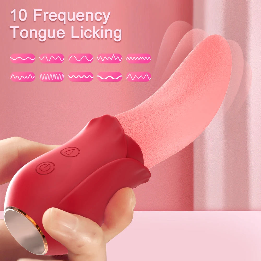Vibrador con Lengüeta — Estimulador de Pezones y Clítoris