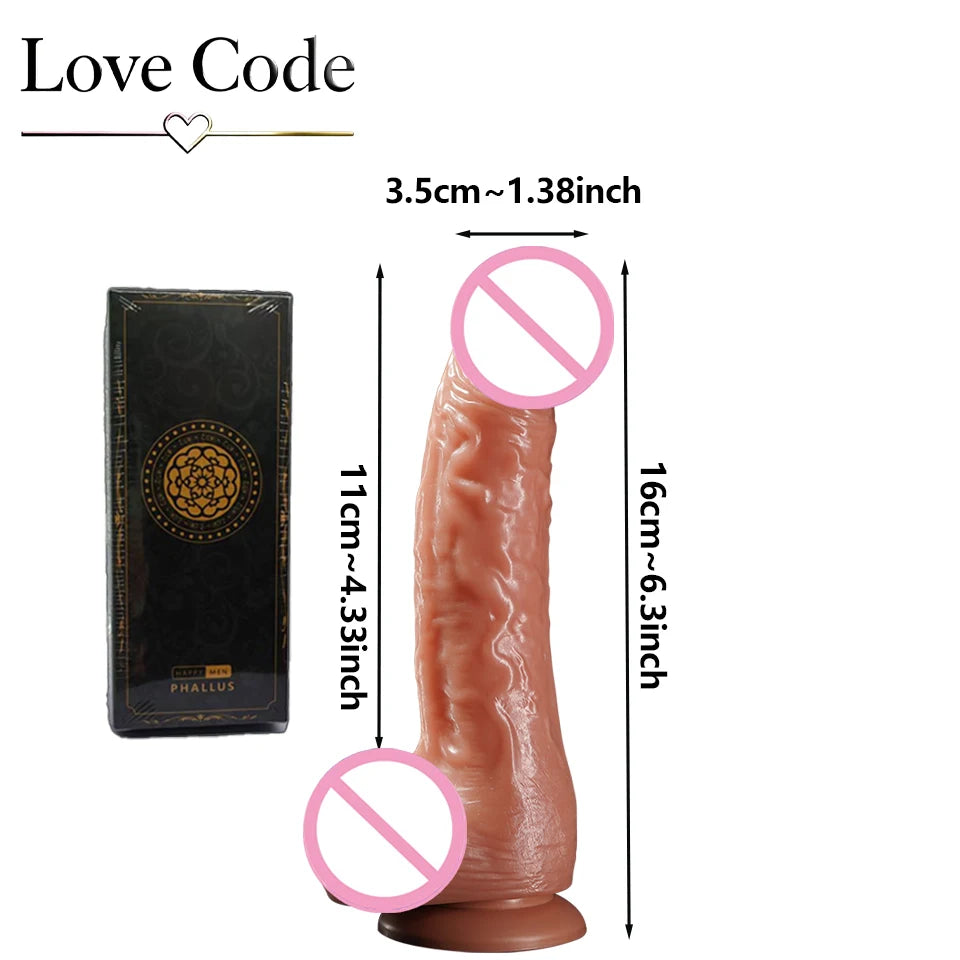 Dildo Realista con Ventosa — 4 Tallas Disponibles