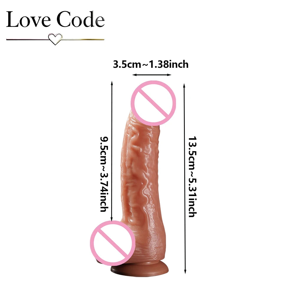 Dildo Realista con Ventosa — 4 Tallas Disponibles