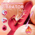 Dildo Vibrador con Empuje y Succión — Estimulador de Punto G y Clítoris