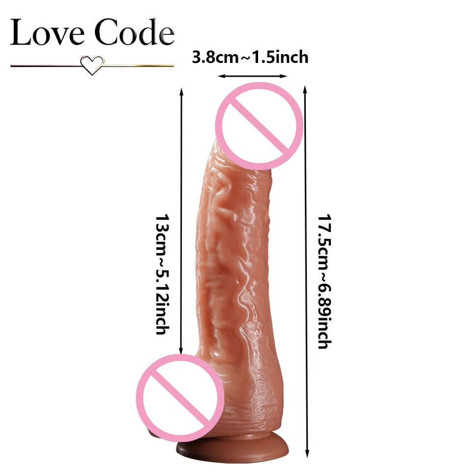 Dildo Realista con Ventosa — 4 Tallas Disponibles