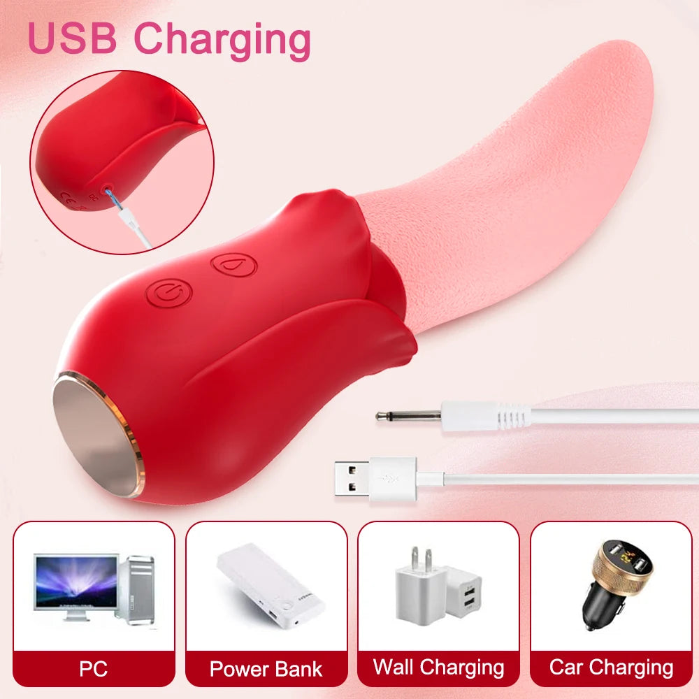 Vibrador con Lengüeta — Estimulador de Pezones y Clítoris