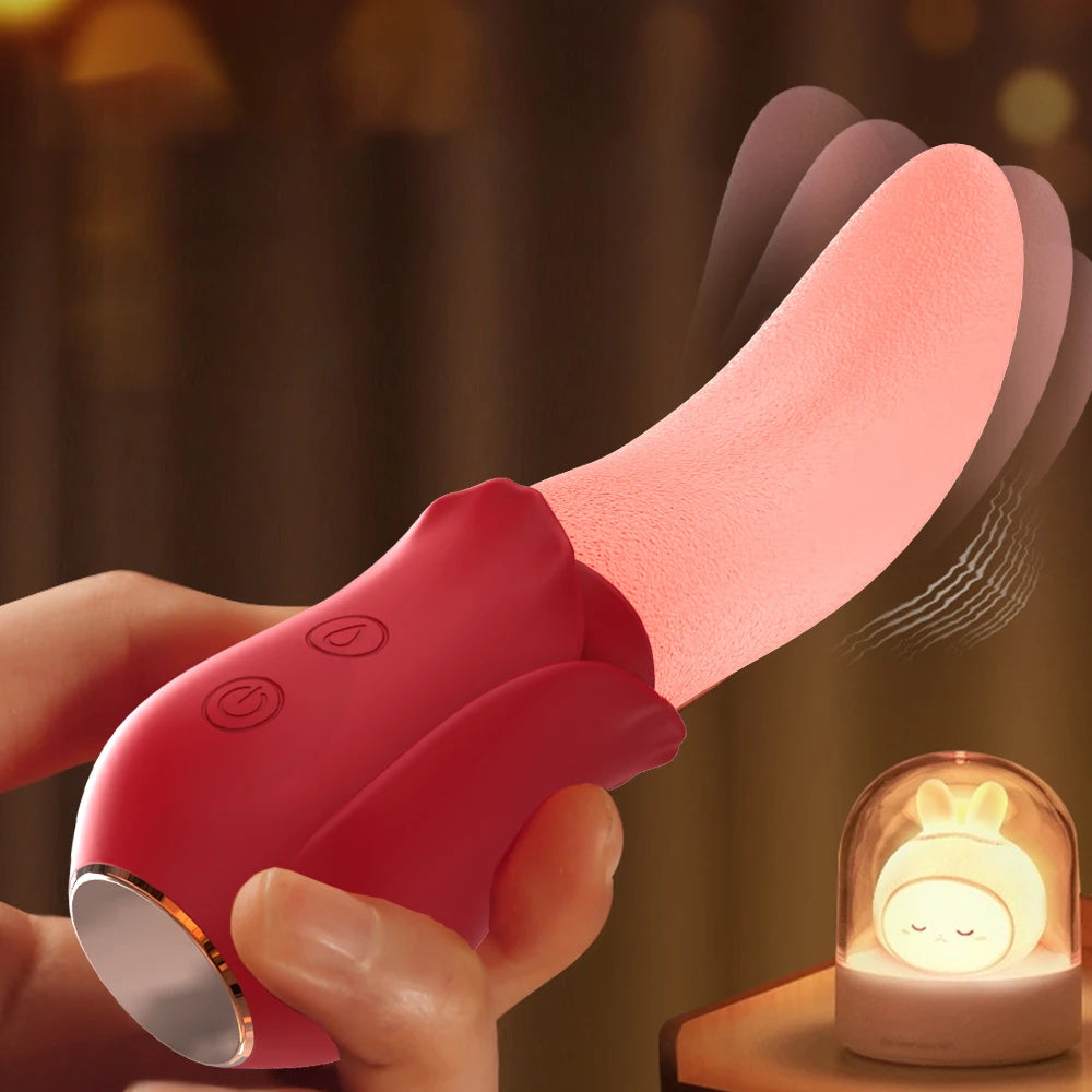 Vibrador con Lengüeta — Estimulador de Pezones y Clítoris