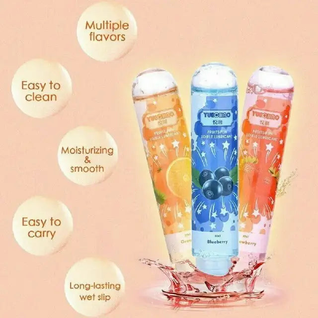 Gel Lubricante Comestible con Sabores — Masaje Sensual